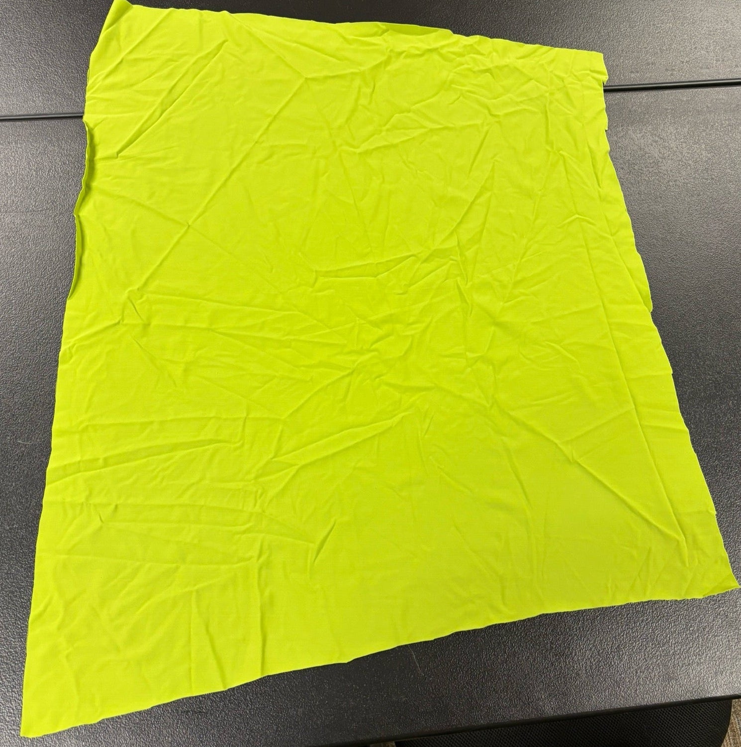 Fabric Remnant: #100 Bright Yellow-Green Spandex