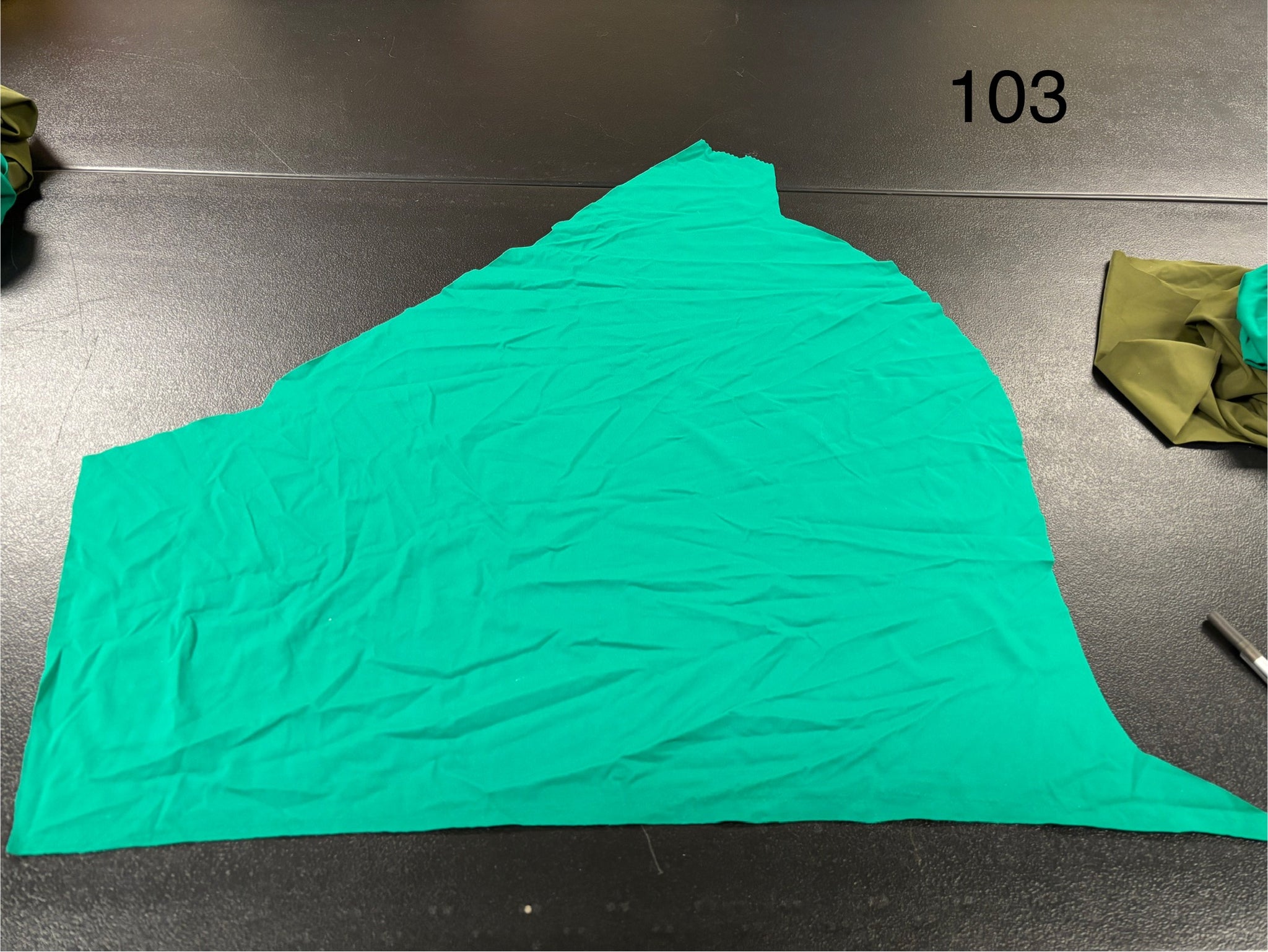 Fabric Remnant: #103 Teal Green Spandex