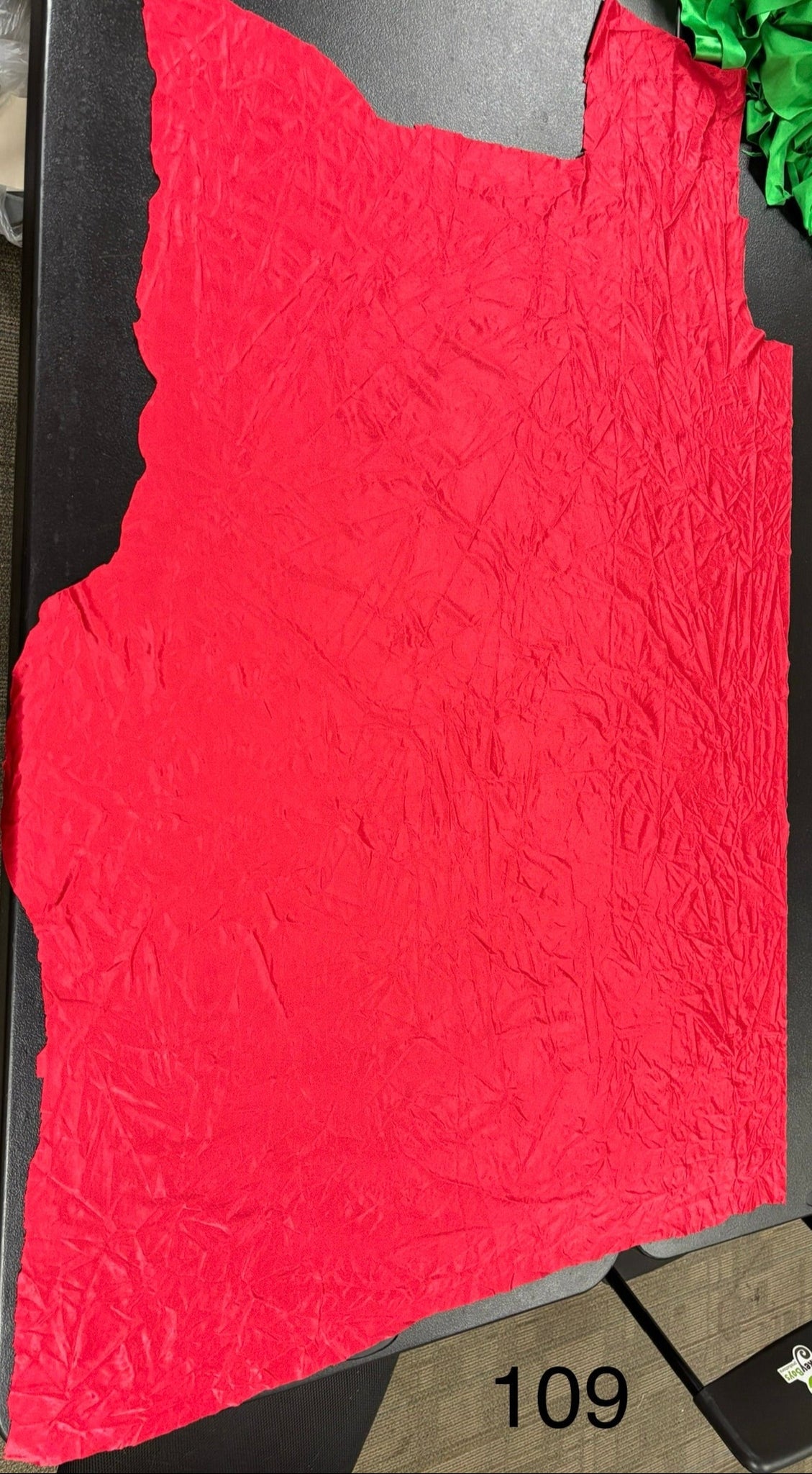 Fabric Remnant: #109 Red Satin Finish Spandex