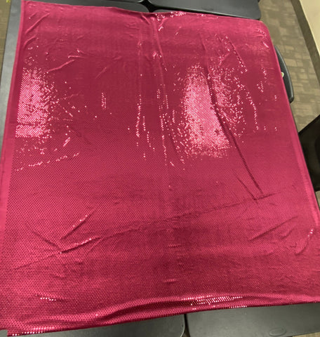 Fabric Remnant: #16 Wine with Sequin Spandex