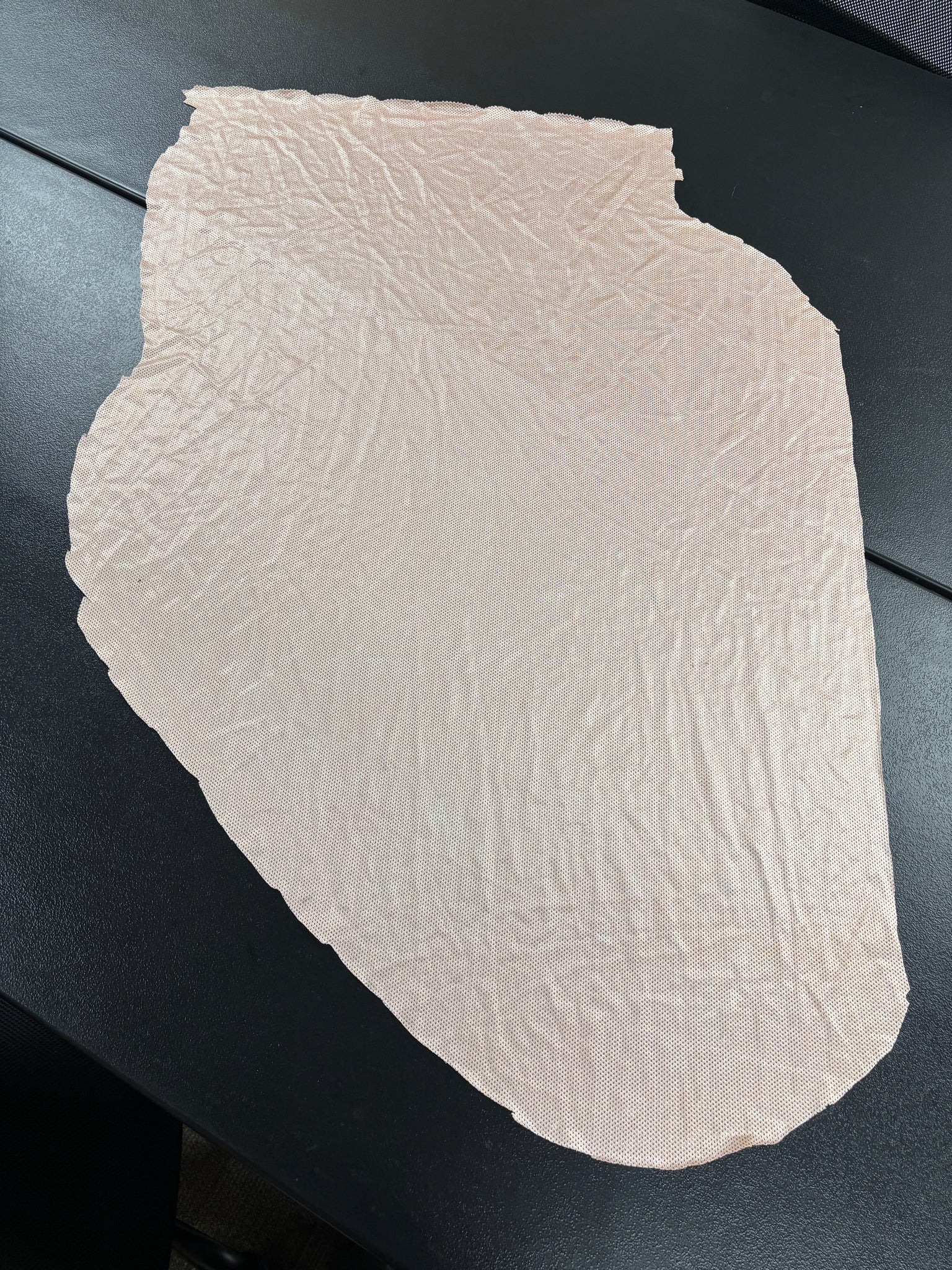 Fabric Remnant: #177 Light Peach Mesh