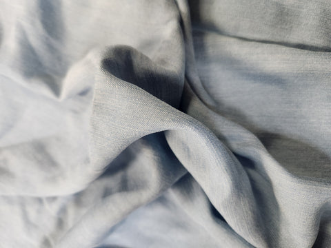 Fabric Remnant: #185 Blue Chambray Cotton Blend