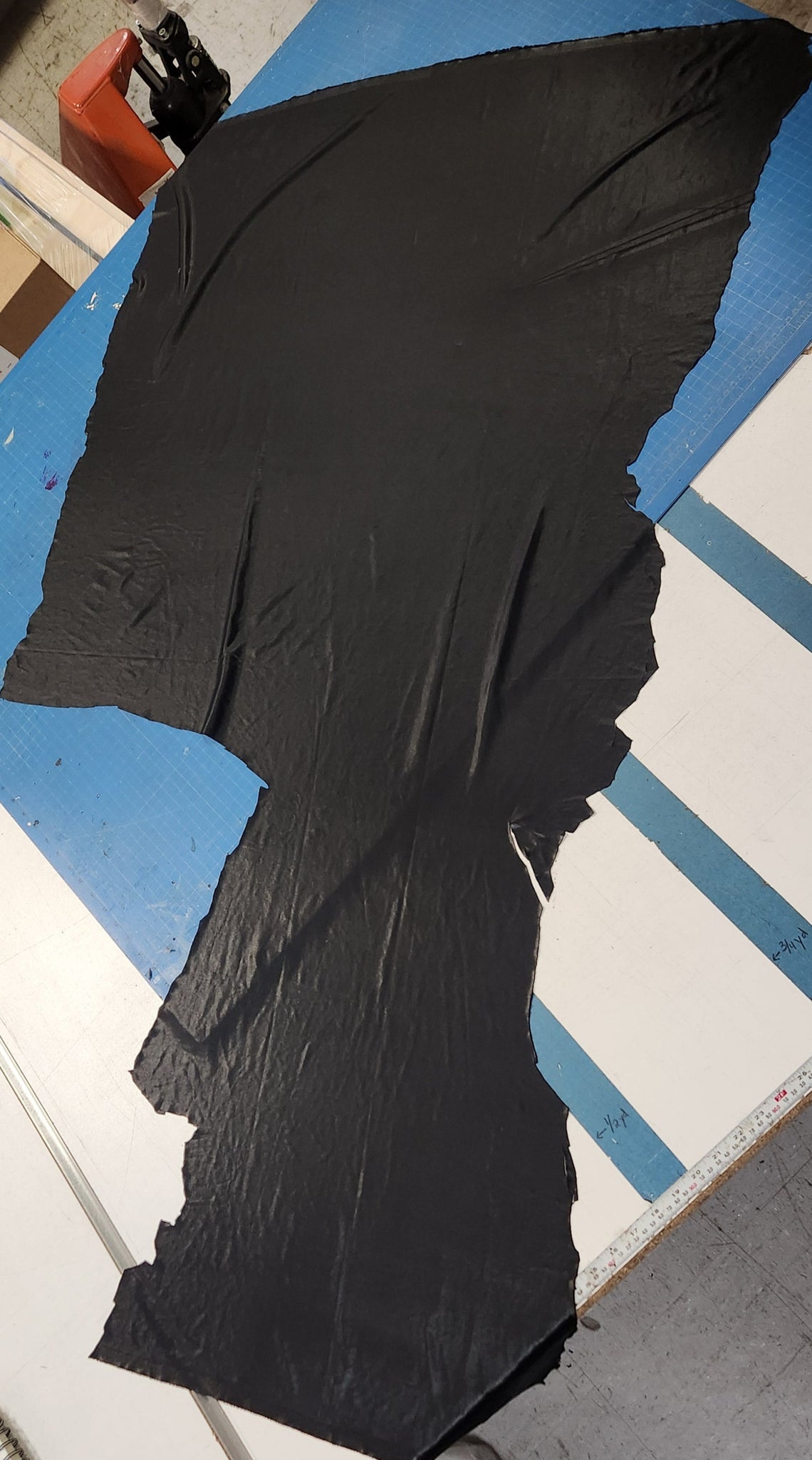 Fabric Remnant: #193 Black Shiny Spandex