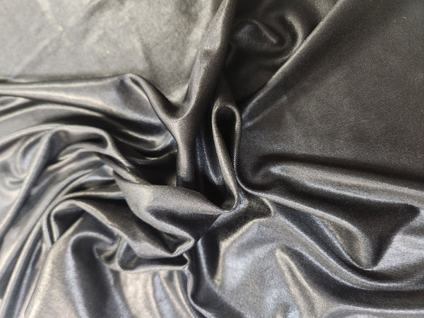 Fabric Remnant: #193 Black Shiny Spandex