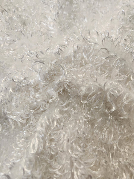 Fur Remnant: #202 White Minky Fur